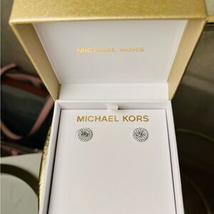 Michael Kors Shiny Silver Earrings